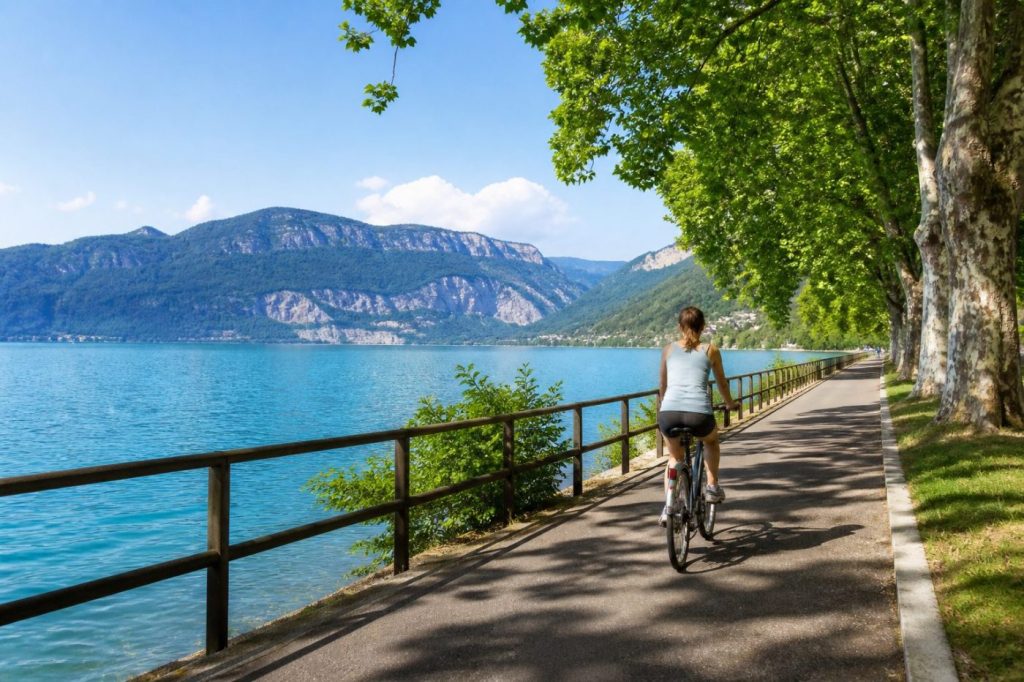 Où faire une promenade à vélo facile à Annecy sans relief ni difficulté ?