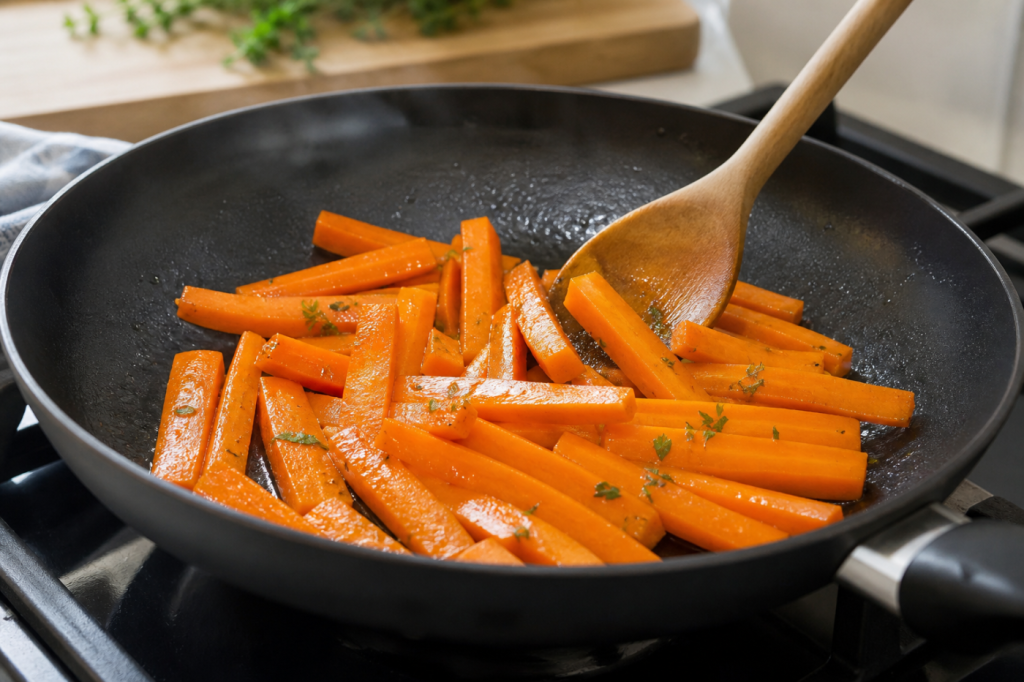 Comment cuire des carottes à la poêle pour qu&rsquo;elles soient tendres et fondantes ?