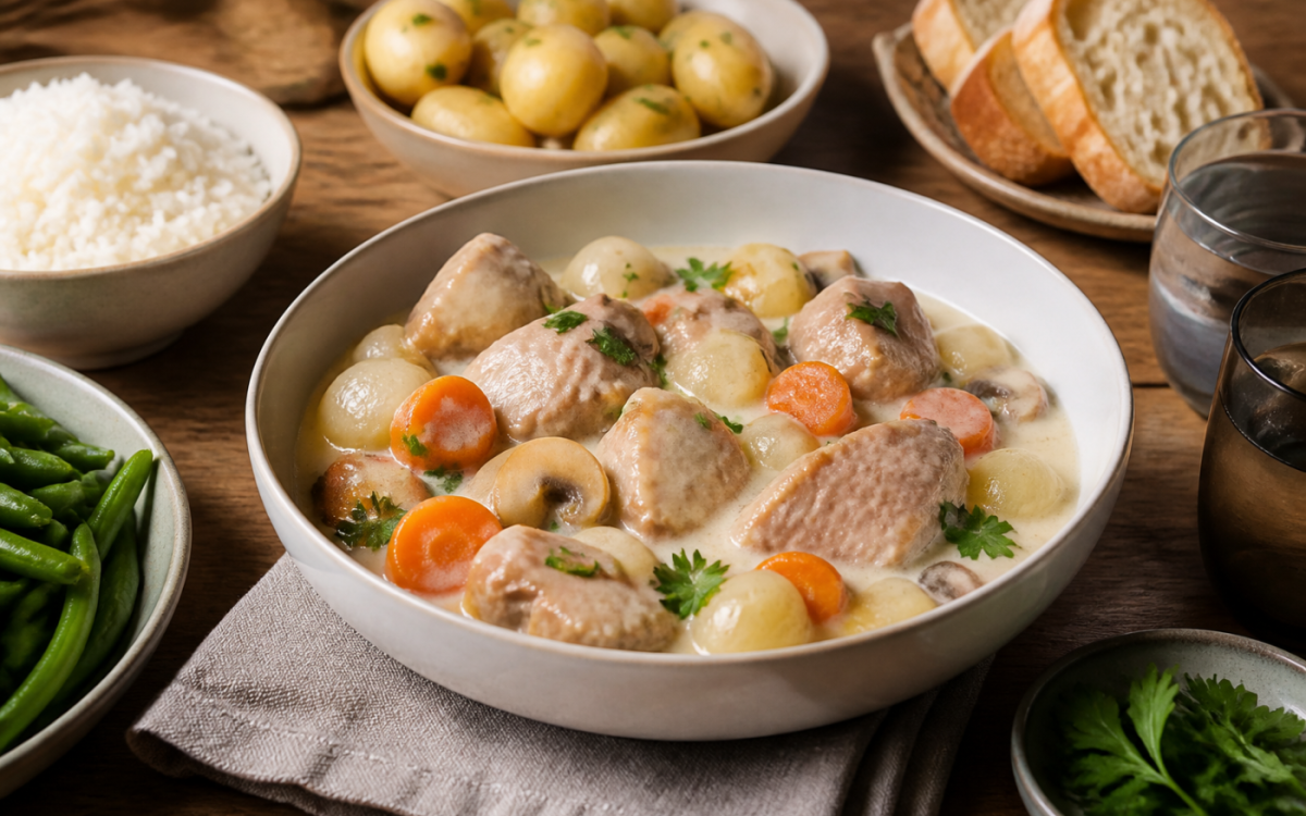 Quel accompagnement avec une blanquette de veau ?