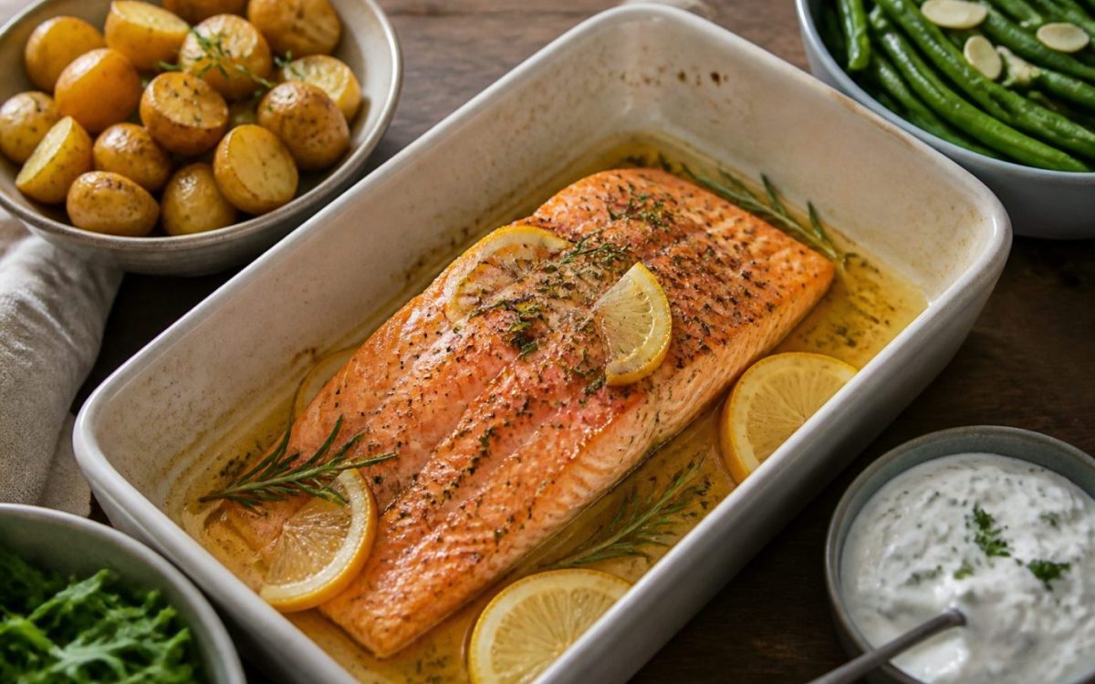 Quel accompagnement pour un saumon au four ?