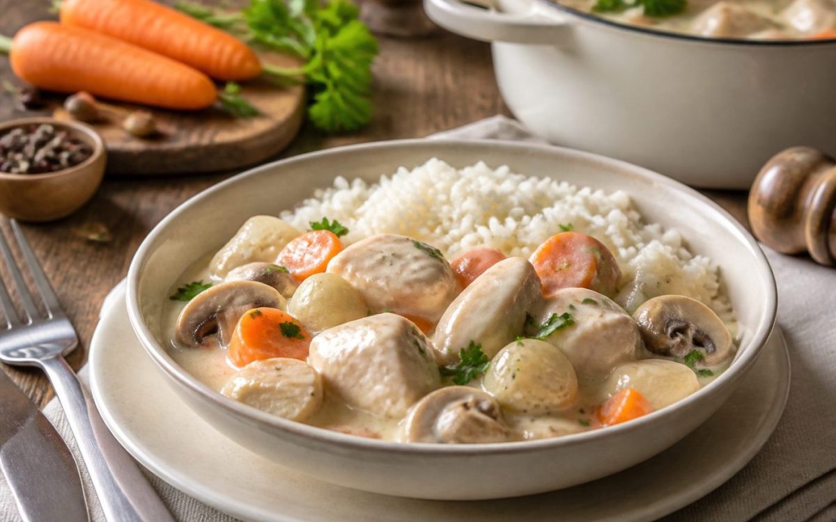 Recette Blanquette de Poulet Facile et Crémeuse